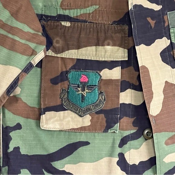 USA Camo Military Rip Stop Jacket Shacket Air Force Size Medium - Picture 4 of 6